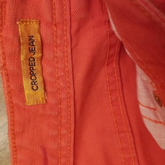 Tory Burch tangerine denim jeans size 26 - Picture 7 of 8